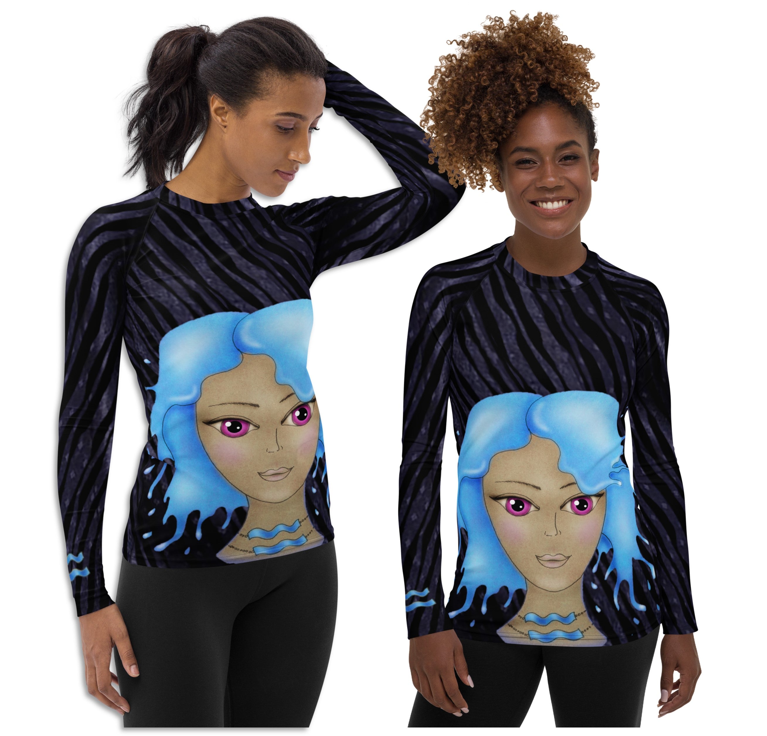 aquarius-exercise-gym-top-rashguard-runningtop-dance-top-cosmic-yoga-wickedyo1